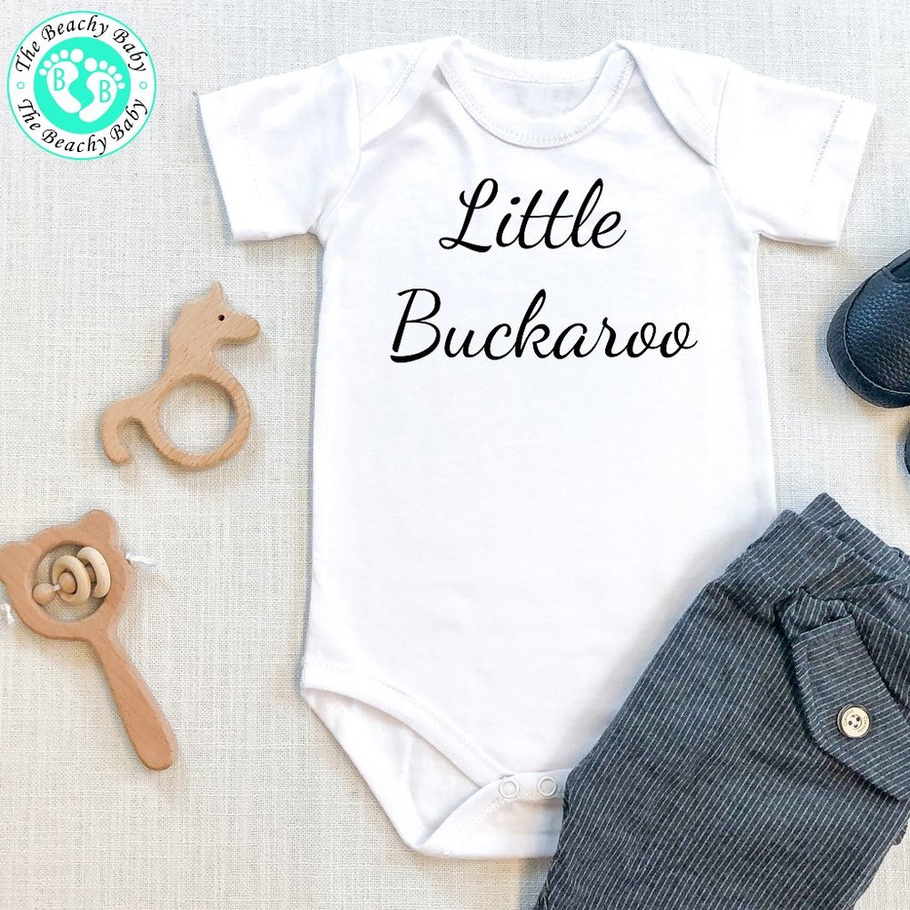 Little Buckaroo Baby Onesie- Cowboy Bodysuit